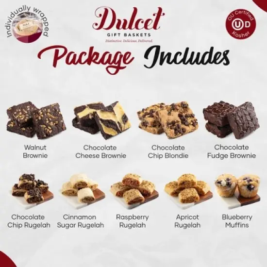 Birthday Gift Basket, Muffins, Blondie, and Brownie Gift Basket, Birthday Gift Basket for Women, Friend, Sister, and, Daughter by Dulcet Gift Baskets image {3}