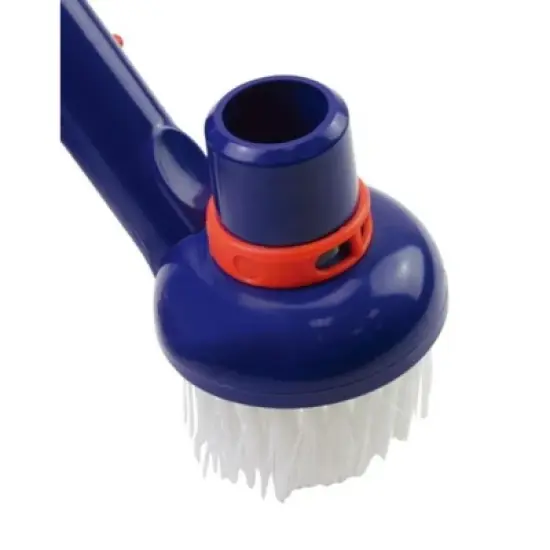 Pool Central Corner Swimming Pool Vacuum Brush Head with Adjustable Vacuum Ring 8.5" - Blue/White image {2}