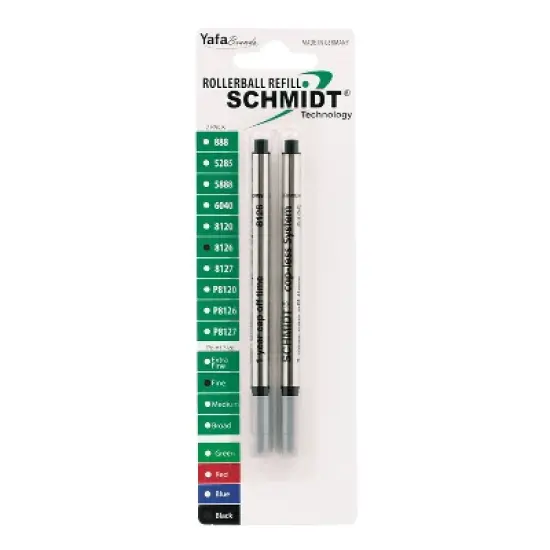 Schmidt Ink Schmidt 8126 Rollerball Long Capless Refill Fine Black 2 Pack (SC58123) image {5}