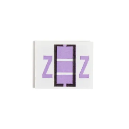 Smead A-Z Color-Coded Bar-Style End Tab Labels Letter Z Lavender 500/Roll 67096 image {3}