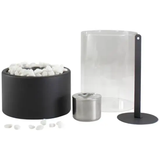 Northlight 10.5" Bio Ethanol Round Portable Tabletop Fireplace with Black Base image {5}