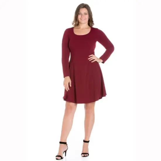 Long Sleeve Knee Length Plus Size Dress image {5}