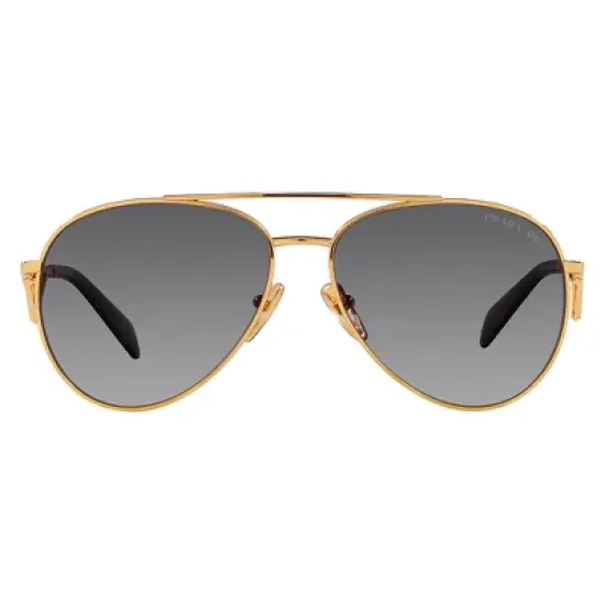 Prada PR 73ZS 5AK5W1 Womens Aviator Polarized Sunglasses Gold 61mm image {1}