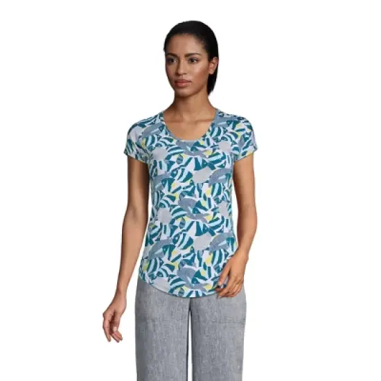 Lands' End Women's U-neck Jersey T-shirt image {11}