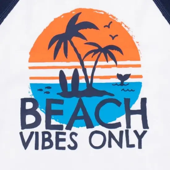 Gerber Baby & Toddler Boys' Two-Piece Swim Trunks and Long Sleeve Rash Guard Set image {4}