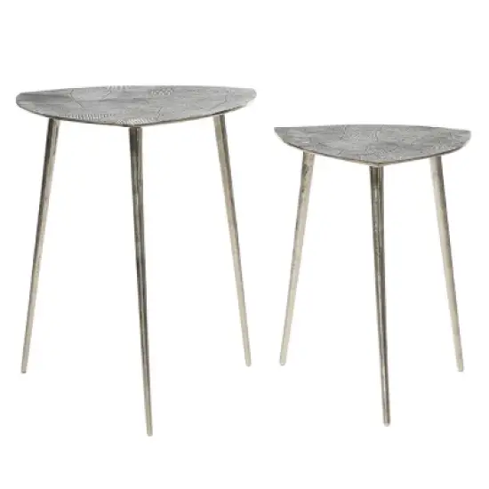 2pk Aluminum Patio Accent Table - Olivia & May image {6}