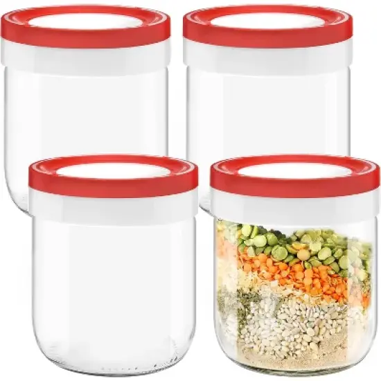 Tribello Glass Mason Jars with Lids image {8}