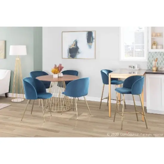 Set of 2 Fran Contemporary Counter Height Barstools - LumiSource image {9}