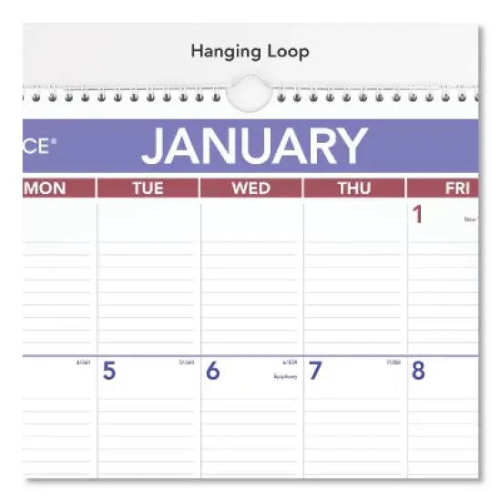 Erasable Wall Calendar, 15.5 x 22.75, White Sheets, 12-Month (Jan to Dec): 2026 image {1}