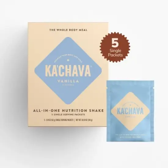 Ka'Chava All-In-One Plant Based Nutritional Shake Powder - Single Serve - Vanilla - 10.93oz/5ct image {9}