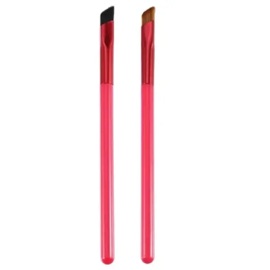 Unique Bargains Multifunction Eyebrow Brush Concealer Brush Three-Dimensional Concealer Makeup Brush Coffee Black 2 Pcs image {5}