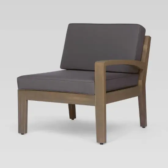 Grenada 5pc Acacia Sectional Sofa Set - Gray/Dark Gray - Christopher Knight Home image {5}