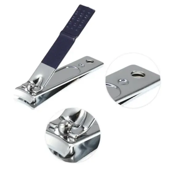 Unique Bargains Stainless Steel Manicure Clippers Pedicure Care Tools Blue 7 in 1 Set image {3}