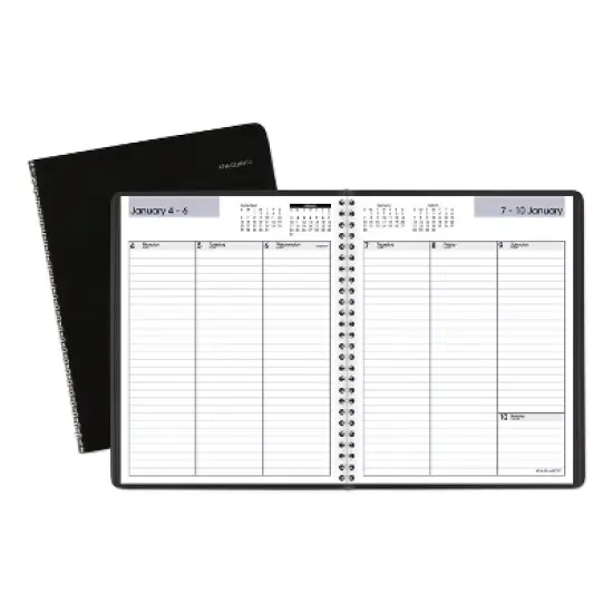 DayMinder Weekly Planner, Vertical-Column Format, 8.75 x 7, Black Cover, 12-Month (Jan to Dec): 2026 image {6}