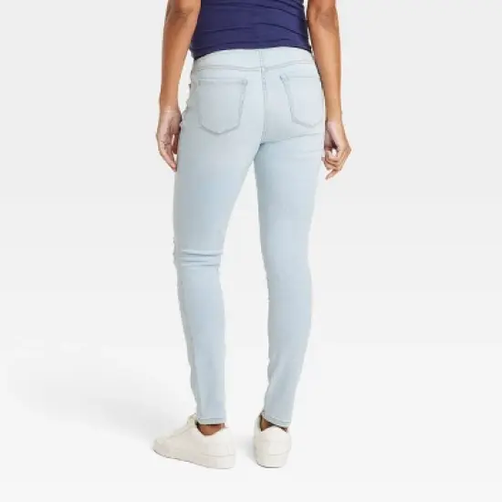 Over Belly Skinny Maternity Jeans - Isabel Maternity by Ingrid & Isabel&trade; Light Wash image {1}