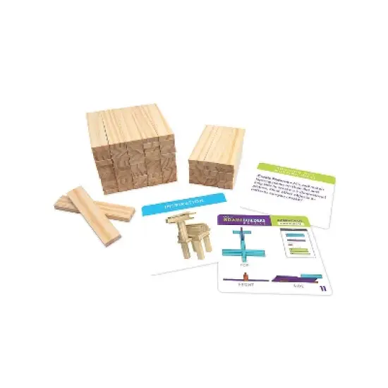 MindWare Keva Brain Builders Deluxe Wooden Plank Set - Building Blocks -123 Pieces image {2}