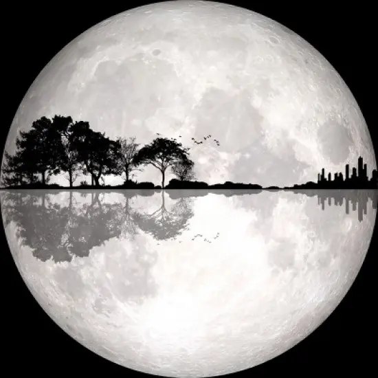 Men's Design By Humans Moonlight Nature Guitar II By Maryedenoa Tank Top image {1}