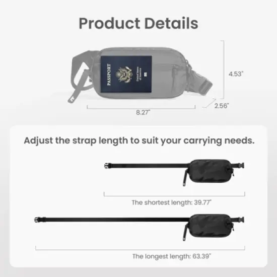 Sling Bag with RFID Blocking, Crossbody Bag Minimalist Chest Shoulder Pack for Men and Women image {3}