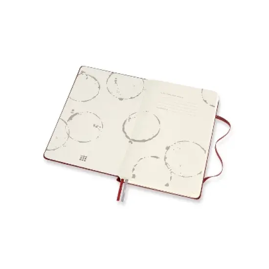 Moleskine Guided Journal 5.12"x8.25" Wine: Undated Hard Cover Notebook, Adult Stationery, 400 Pages, Elastic Closure image {3}