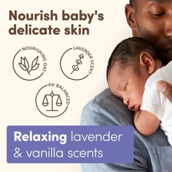 Aveeno Baby Calming Comfort Moisturizing Body Lotion - Lavender & Vanilla Scents - 8 fl oz image {12}