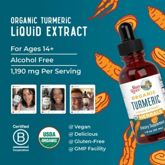 MaryRuth's Turmeric Drops, Org, 1 oz image {8}