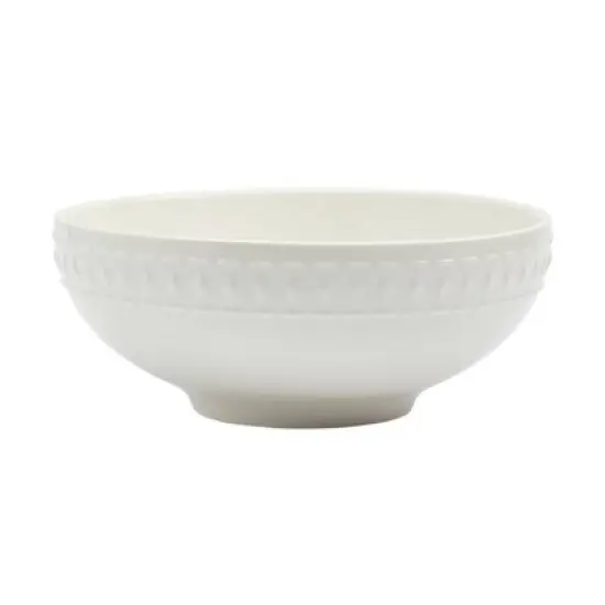 3pc Porcelain Bloom Serving Bowls - Tabletops Gallery: Round, 10.5" White, Dishwasher & Microwave Safe, 10 Volume Capacity image {5}