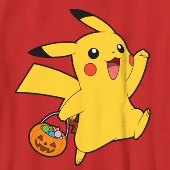 Boy's Pokemon Halloween Trick-or-Treating Pikachu T-Shirt image {1}