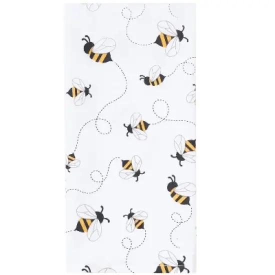C&F Home Honey Bee Yellow & Black Plaid Pattern Spring Summer Cotton Kitchen Dishtowels Set of 2 image {1}