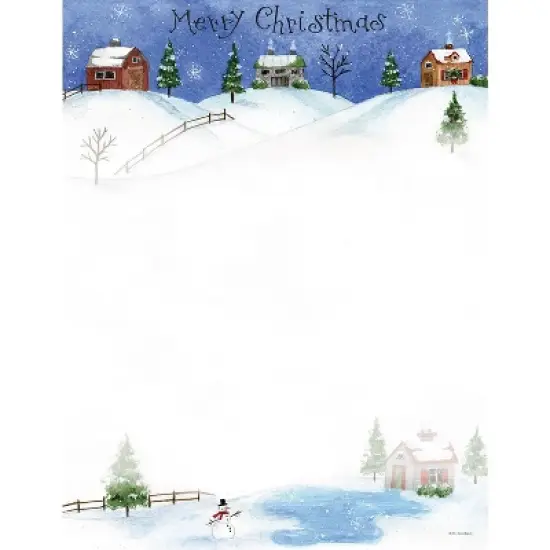 Great Papers! Folk Art Village Letterhead 80/Pack 2014031 image {1}