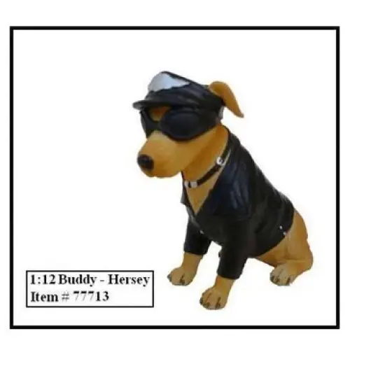 Biker's Dog Buddy Hersey" Figure For 1:12 Models by American Diorama" image {1}