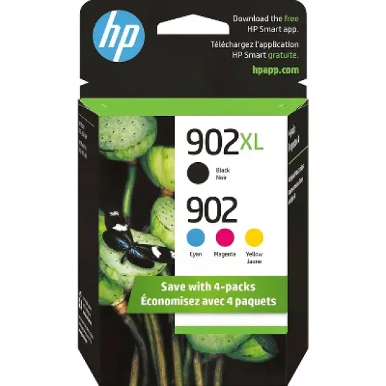 HP 902XL Black High-Yield & 902 Cyan Magenta Yellow Ink Cartridges 2145184 image {8}