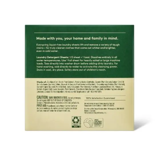 Lemon & Mint Laundry Detergent Sheets - 64 Loads - Everspring&trade; image {2}