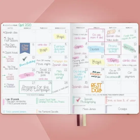 Undated PRO Schedule Planner Weekly/Monthly Rose Gold - Clever Fox image {3}