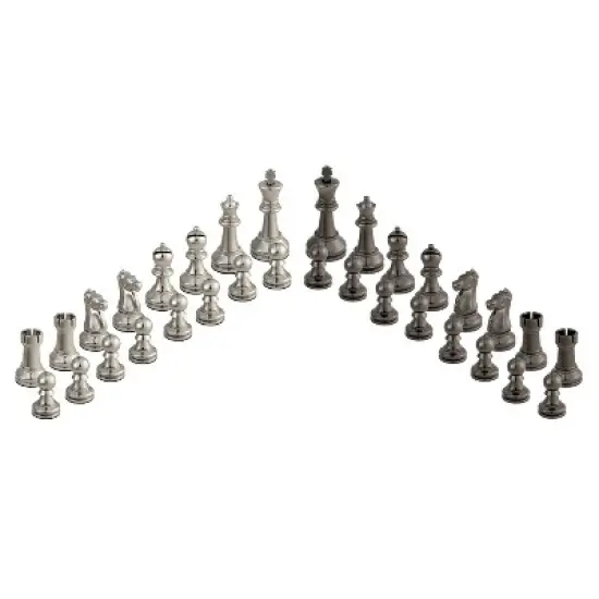 Bobby Fischer&reg; Metal Ultimate Chess Set with Deluxe Wooden Chess Board 21.75 in. image {5}