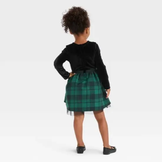 Toddler Girls' Checkered Dress - Cat & Jack&trade; Green image {1}