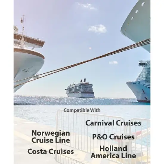 Greatshield 8x Cruise Luggage Tag Holder + 4x ID Badge Holder with Lanyard, for Princess, Carnival, Holland American, and Norwegian Cruise Line image {1}