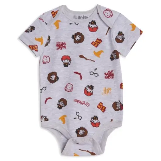  Harry Potter Baby Bodysuit T-Shirt and Pants 4 Piece Layette Set Newborn to Infant  image {4}