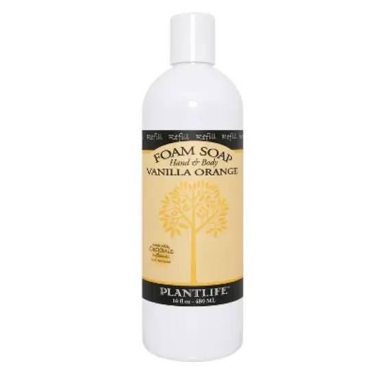 Plantlife Vanilla Orange Foam Soap Value Set &ndash; Gentle, Moisturizing, Plant-Based for All Skin Types &ndash; Hand & Body Wash &ndash; 8.5-16oz image {2}
