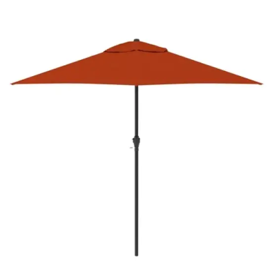 9' x 9' Steel Market Polyester Patio Umbrella with Crank Lift and Push-Button Tilt image {12}
