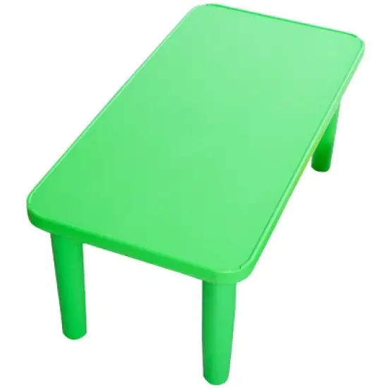 Costway Kids Portable Plastic Table Learn and Play Activity School Home Furniture Green image {2}