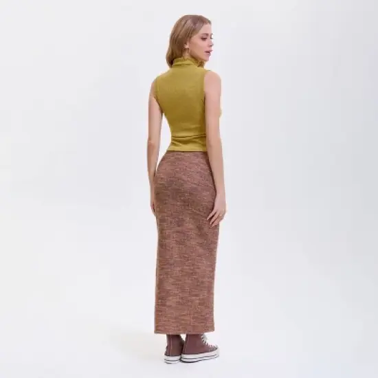 Women's Side Slit Maxi Pencil Skirt - Wild Fable&trade; Brown image {3}