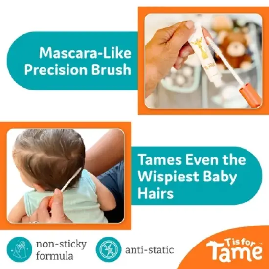 T is for Tame - Taming Wand for Frizz, Static, Flyaways & More, Natural Plant-Based Ingredients, .51 fl oz image {2}