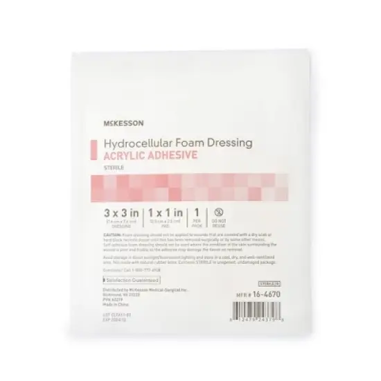 McKesson Foam Dressing, Acrylic Adhesive, 100 Count image {2}