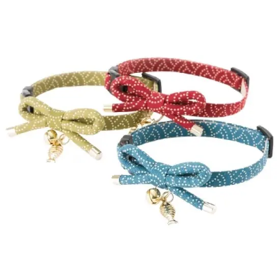Necoichi Zen Fish Charm Cat Collar image {1}