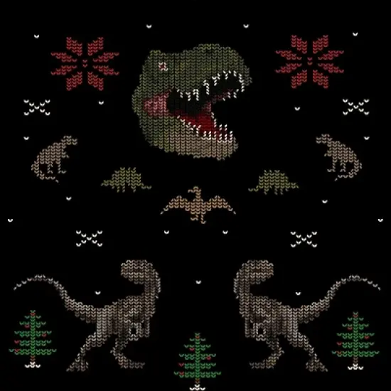 Women's Design By Humans Ugly Dino Christmas Sweater By AnotheHero Racerback Tank Top image {1}