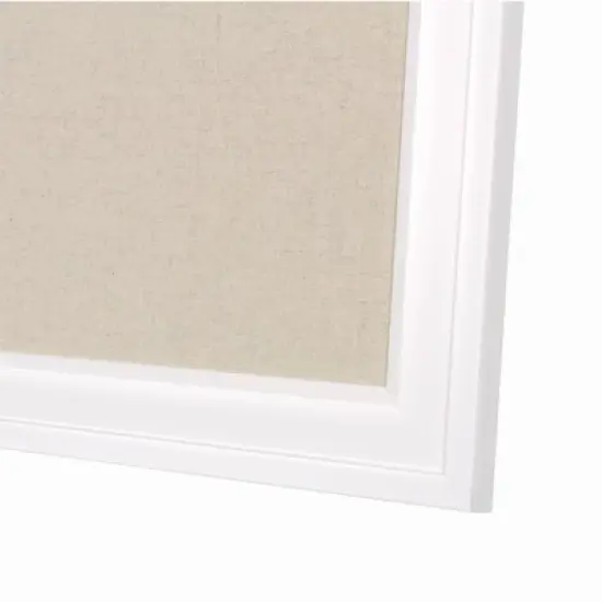 23.5" x 29.5" Bosc Framed Linen Fabric Pinboard White - DesignOvation image {4}