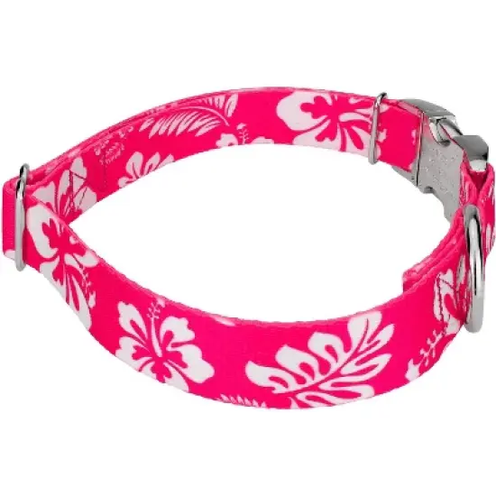 Country Brook Petz Premium Pink Hawaiian Dog Collar and Leash image {3}