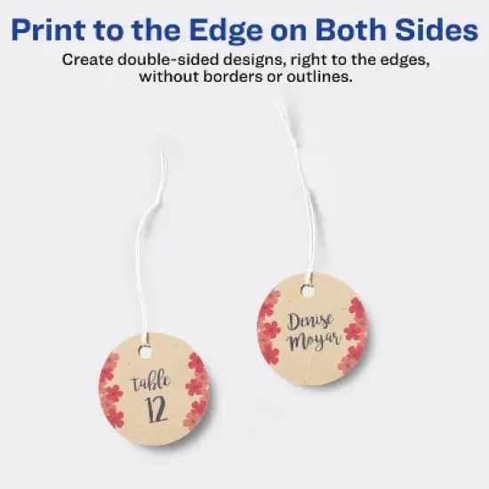 Avery Kraft Brown Round Tags, 2" Diameter, 96 Total (80515) image {2}