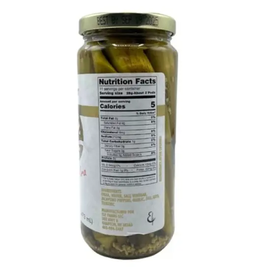 Ely Farms 12 oz Pickled Okra - Pack of 3 image {5}