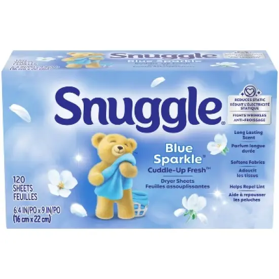 Snuggle Blue Sparkle Fresh Scent Dryer Sheets image {10}